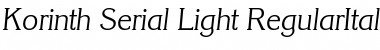 Korinth-Serial-Light RegularItalic Font