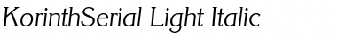 KorinthSerial-Light Italic