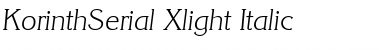 KorinthSerial-Xlight Italic