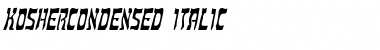 KosherCondensed Italic Font