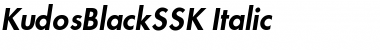 KudosBlackSSK Italic Font