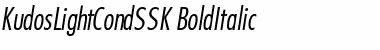 KudosLightCondSSK BoldItalic Font