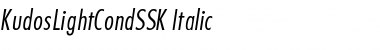 KudosLightCondSSK Italic Font