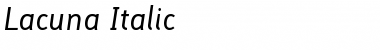 Lacuna Italic Regular Font