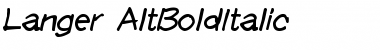 Langer AltBoldItalic Font