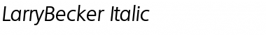 LarryBecker Italic Font