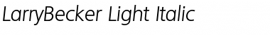 LarryBecker-Light Italic