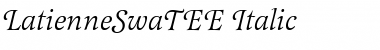LatienneSwaTEE Italic Font
