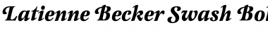 Latienne Becker Swash Bold Italic Font