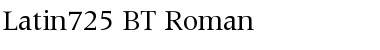 Latin725 BT Roman Font