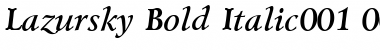 Lazursky Bold Italic Font