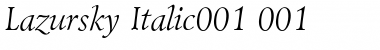 Lazursky Font