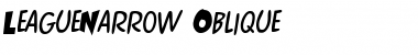 LeagueNarrow Oblique Font