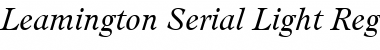 Leamington-Serial-Light RegularItalic Font