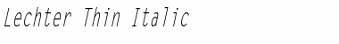 Lechter Thin Italic Font