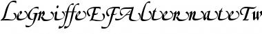 LeGriffeEFAlternateTwo Regular Font