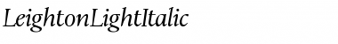 LeightonLightItalic Font