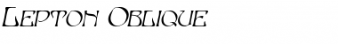 Lepton Oblique Font