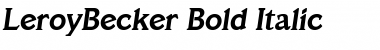 LeroyBecker Bold Italic
