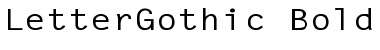 LetterGothic-Bold Wd Regular Font