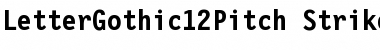 LetterGothic12Pitch Bold Strike Font