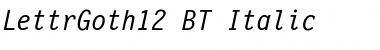 LettrGoth12 BT Italic Font