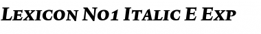 Lexicon No1 Italic E Exp Font