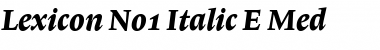 Lexicon No1 Italic E Med Font