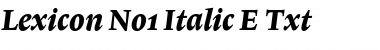 Lexicon No1 Italic E Txt