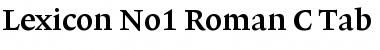 Lexicon No1 Roman C Tab Font