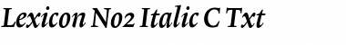 Lexicon No2 Italic C Txt Font