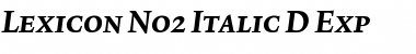 Lexicon No2 Italic D Exp Font