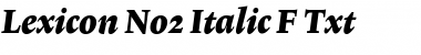 Lexicon No2 Italic F Txt Font