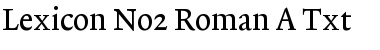 Lexicon No2 Roman A Txt Font
