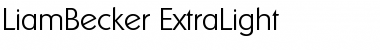 LiamBecker-ExtraLight Regular Font