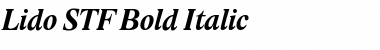 Lido STF Bold Italic Font