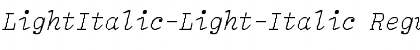 LightItalic-Light-Italic Font