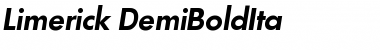 Limerick-DemiBoldIta Font