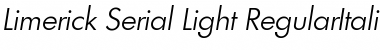 Limerick-Serial-Light RegularItalic