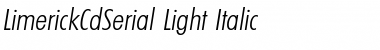 LimerickCdSerial-Light Italic Font