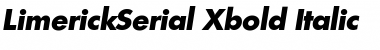 LimerickSerial-Xbold Italic Font