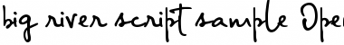 Big River Script Sample Font