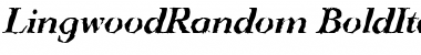 LingwoodRandom BoldItalic Font