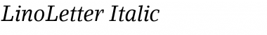 LinoLetter RomanItalic Font