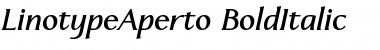 LTAperto Roman Bold Italic Font