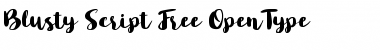 Blusty Script Free Font