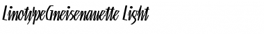 LTGneisenauette Light Font