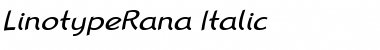 LTRana Regular Italic Font