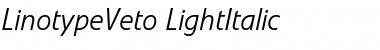 LTVeto Light Italic Font