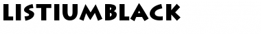 ListiumBlack Regular Font